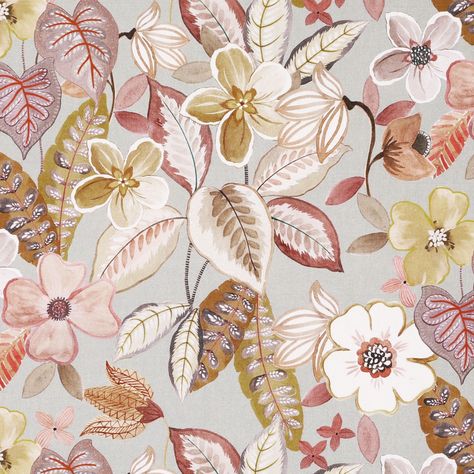 This 100% Cotton Digital Print is a designer's masterpiece, beautifully hand-painted onto fabric with on-trend colours. Perfect for giving a classical home a refreshing update or adding a subtle pop of colour to a neutral themed home. Colour Matching Design, Digital Textile Prints Designs, Digital Print Fabric Design, Printed Fabric Texture, Dusty Pastels, Classical Home, Allover Flower, Digital Border, Digital Print Design