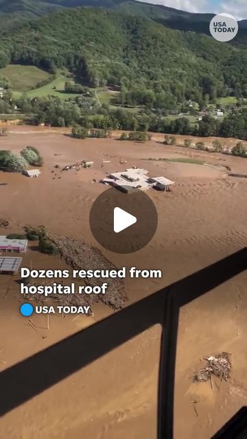 USA TODAY on Instagram: "Dozens of staff and patients were rescued from the roof of Unicoi County Hospital in Erwin, Tennessee, after flooding from Tropical Storm Helene forced them to evacuate." Erwin Tennessee, Tropical Storm, Usa Today, The Roof, Interesting Stuff, Mother Nature, Tennessee, North Carolina, Roof