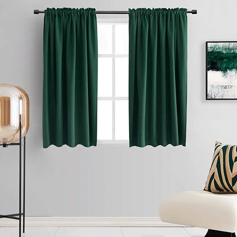 Emerald Green Curtains, Green Curtains Bedroom, Curtains Pictures, Light Blocking Curtains, Plain Curtains, East Lansing, Green Curtains, Darkening Curtains, Pleated Curtains