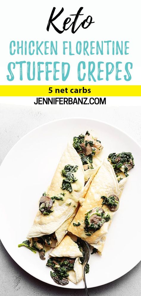 Keto Crepe, Crepe Recipe Filling, Chicken Crepe, Savory Crepes Filling, Crepe Filling, Low Carb Crepe, Savory Crepe, Best Crepe Recipe, Creamy Chicken Mushroom