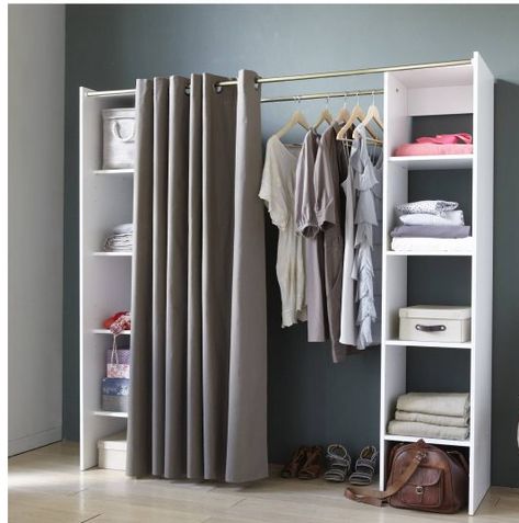 Diy Fitted Wardrobes, Ideas De Closets, Dressing Pas Cher, Ikea Closet, No Closet Solutions, Diy Wardrobe, Ikea Billy, Open Closet, Diy Closet