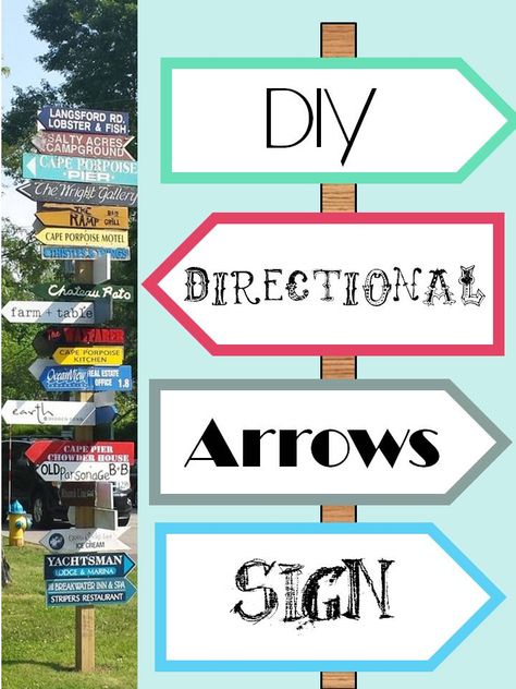 LOVE TO MAKE THIS FOR OUR BACKYARD!!! With signs pointing to Lancaster, Virginia Beach, Rockwall, Wylie, Poetry, Canton, Mesquite, Rowlett, and where W Ruff’s/Chad live! Fonts are known for that particular place? Taking inspiration from the ones in Kennebunkport, ME, (KPT) I came up with a lit… Diy Drum Shade, Ice Cream Store, Bookshelf Makeover, Stool Makeover, Simple Decorating, Arrow Sign, Arrow Signs, Directional Signs, Holiday Signs