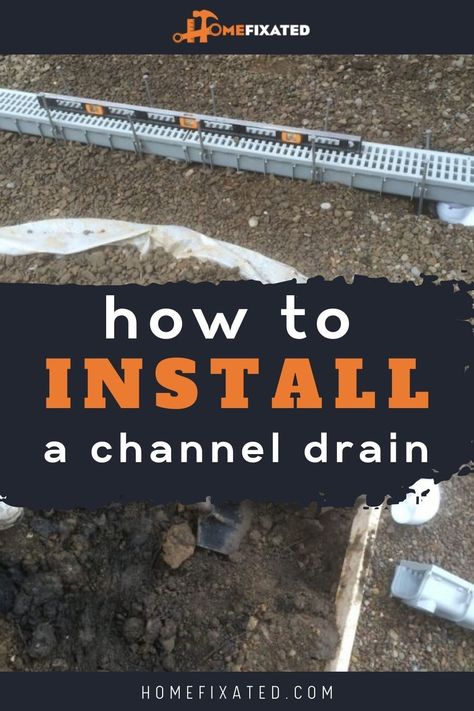 Channel Drains Driveways, Driveway Channel Drain, Paver Patio Drainage, Brick Drainage Channel, Channel Drain Diy, French Drain Ideas Drainage Solutions, Outdoor Shower Drainage Ideas, Channel Drain, Patio Drainage Solutions