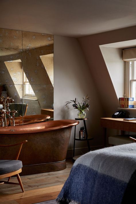 8 London Boutique Hotels For A Stylish Stay | SheerLuxe Boutique Hotel London, Boutique Hotels London, Spitalfields Market, Small Hotels, London Boutique, Soho London, Bold Wallpaper, Small Hotel, Brick Lane