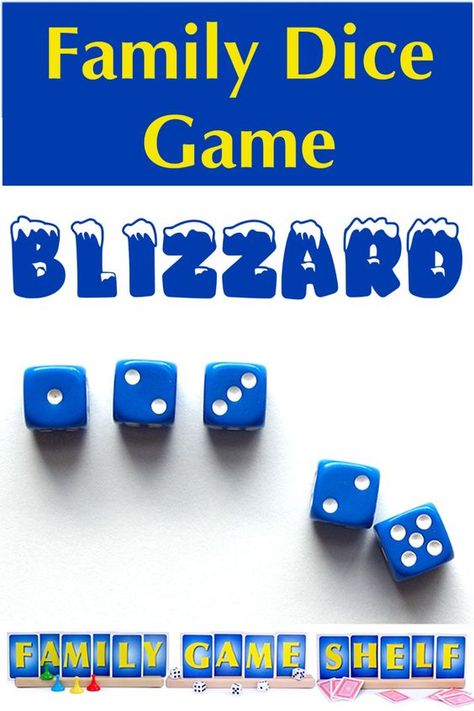 Blizzard is the prefect game to warm up a winter day and fill it with fun. Learn what makes a Blizzard a Blizzard and then roll the dice and see who can make the best storm over the rounds. Learn how to play for your next family game night The Dice Game, Game Shelf, Games To Play With Kids, Xmas Games, Family Card Games, Fun Card Games, Youth Group Games, Family Party Games, Christmas Game