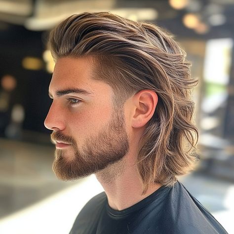 Long Hair Tapered Sides, Shaved Sides Long Hair Men, Mens Haircut Long On Top Short On Sides High Fade, Long Hair Low Taper, Low Taper Fade Long Hair, Long Hair Men Haircut, Low Fade Long Hair, Long Fade Haircut, Modern Mullets