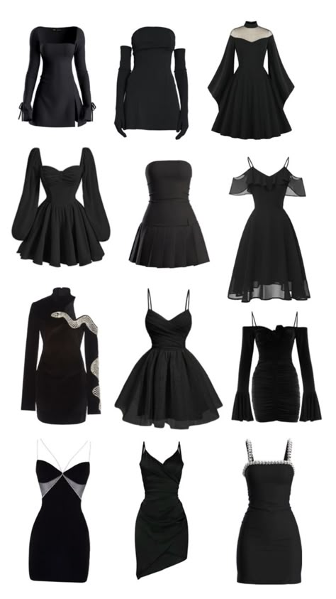 Crop Top Outfits Classy, Aesthetic Black Dress, Wedding Guest Dress Cocktail, Beautiful Gown Designs, Cute Outfits With Shorts, Academia Outfits, Fashion Design Patterns, Cute Dress Outfits, Concept Clothing