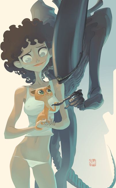 Awesome Art We've Found Around The Net: Alien, E.T., Mad Max, Seinfeld - Movie News | JoBlo.com Concept Art Landscape, Otto Schmidt, Art Geek, Character Design Cartoon, Art Alien, Arte Alien, Art Disney, Geek Art, Alien Art