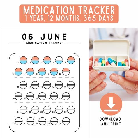 Medication Tracker Printbale /Vitamins, supplements and medicine log for a Year / Daily Medication Tracking / Daily medication tracking by PrintWaveDesignStore on Etsy Medication Tracker, Last Minute Gifts, Medicine, Vitamins, Medical, Beauty Book, Electronic Accessories, Paper Party Supplies, Craft Supplies