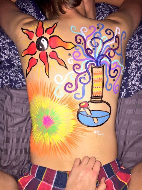 Paint On Back Boyfriend, Painting On Back Boyfriend, Back Painting Ideas Human, Back Paintings Boyfriend, Back Painting Body Art, Painting On Back, Skin Painting, Paintings Tumblr, Body Paintings