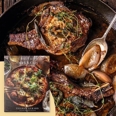 Try Half Baked Harvest Quick & Cozy Sage Butter Fried Pork Chops | Penguin Random House Half Baked Harvest Pork Chops, Butter Pork Chops, Fried Pork Chop Recipes, Half Baked Harvest Recipes, Sage Butter, Fried Pork Chops, Harvest Recipes, Half Baked, Half Baked Harvest