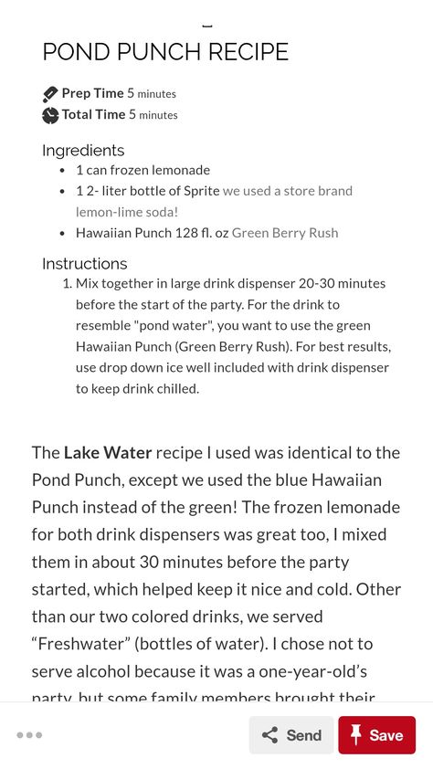 Pond Water Punch Recipe, Swamp Punch Recipe, Pond Punch Recipe, Pond Punch, Punch For Baby Shower, Baby Boy Shower Punch Recipe, Woodland Baby Shower Theme Pond Punch, Shower Punch Recipes, Baby Shower Punch With Sherbert