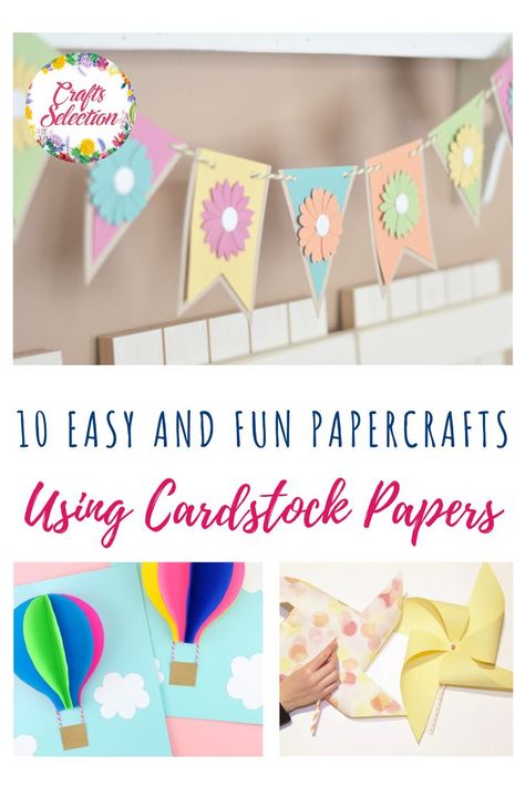 Papercrafting is a low-cost pastime that can produce stunning creations for different occasions. It is a craft that anybody can enjoy and there are projects suited for all experience levels and age groups. If you are feeling a little bored and lacking inspiration, then try out these simple and exciting techniques to kick-start your new papercraft project. Read creative tips and guides at Crafts Selection to know how to make easy and fin papercrafts using cardstock papers. Cardstock Paper Crafts, Cardstock Crafts, Crafts To Do, Cardstock Paper, Low Cost, Make It Simple, Easy Diy, Card Stock, Diy Projects