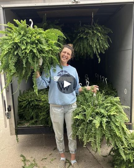 Emma Store Decorating With Ferns, Ferns On Front Porch, Front Porch Decor, Barndominium Ideas, Porch Decor, Get It Now, Barndominium, Porch Decorating, Front Porch