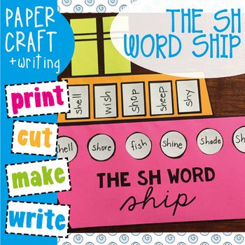 The Sh Ship {Phonics Craftivity} Kinder Literacy Centers, Phonics Display, Digraphs Activities, Consonant Digraphs, English Grammar For Kids, From The Pond, Ship Craft, First Year Teachers, Teaching Phonics