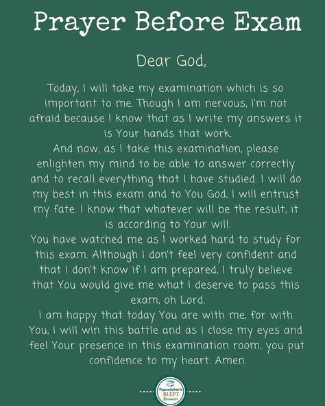 Prayers Before Exams, Prayer Before Studying For Exam, How To Review For Exam, Prayer To Pass An Exam, Prayer For Passing An Exam, Before Exam Motivation, Personal Prayer For Students, Prayer For Studying For Exam, Prayer For Academic Success