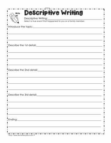 Descriptive-Writing-Worksheet Descriptive Writing For 2nd Grade, Descriptive Paragraph Writing Grade 3, Descriptive Writing Examples For Kids, Descriptive Writing Worksheet, Descriptive Text Worksheet, Descriptive Writing Examples, Descriptive Paragraph, Paragraph Worksheets, Descriptive Writing Activities