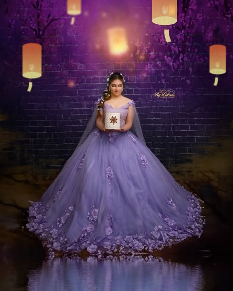 Debut Gowns 18th Elegant, Rapunzel Quinceanera Theme, High Consciousness, Purple Quince Dress, Rapunzel Wedding Theme, Quince Pictures, Rapunzel Wedding, Tangled Wedding, Sweet 15 Party Ideas Quinceanera