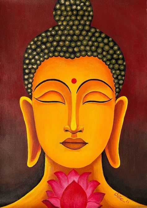 Buddha Canvas Art, Buddha Painting Canvas, Painting For Gift, Zen Buddha, Ganesh Art Paintings, Buddha Canvas, Buddha Art Drawing, Modern Art Canvas Painting, Canvas Acrylic Painting