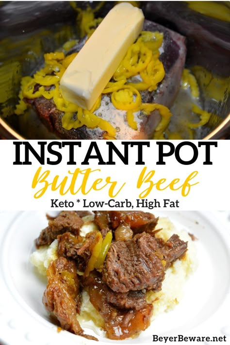 Instant Pot butter beef recipe is my favorite keto roast recipe because it is full of flavor, tender to eat, and perfect over mashed cauliflower or potatoes for non-low-carb dieters. Keto Roast, Low Carb Beef Stew, Butter Beef, Keto Instant Pot, Low Carb Low Fat Recipes, Keto Beef Recipes, Roast Beef Recipes, Best Low Carb Recipes, Roast Recipe