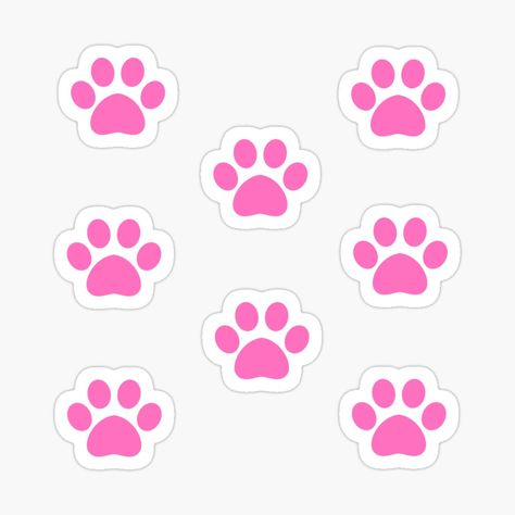 Get my art printed on awesome products. Support me at Redbubble #RBandME: https://www.redbubble.com/i/sticker/Pink-cat-paw-print-stickers-pack-by-DrawingPurrr/63426932.EJUG5?asc=u Paw Cat, Cat Paw, Pink Paws Wallpaper, Pink Birthday Invitations Paw Patril Template Empty, Pink Paw Background, Kawaii Paw Print, Paw Patrol Stickers, Sky Paw Patrol, Dog Paw Stickers