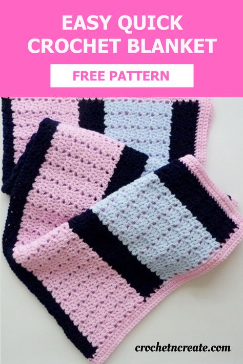 Easy and quick to make crochet blanket. FREE CROCHET PATTERN. #crochetbabyblanket #crochetblanket #crochetforbaby Quick Crochet Blanket, Crocheted Blankets, Cozy Crochet Patterns, Crochet Baby Cardigan, Crochet Blanket Afghan, Stocking Pattern, Manta Crochet, Crochet Patterns Free Blanket, Newborn Crochet