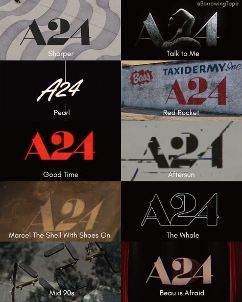 A24 Horror Movies, A24 Films Aesthetic, A24 Tattoo Ideas, A24 Branding, A24 Birthday Party, Talk To Me Movie A24, Sharper Movie, A24 Merch, A24 Wallpaper