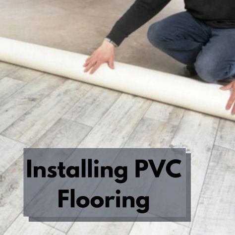 How to Install PVC Flooring - Dengarden Roll Out Vinyl Flooring, Laying Linoleum Flooring Diy, Rolled Vinyl Flooring, Install Linoleum Flooring, Vinyl Flooring Basement, Cheap Flooring Options, Vinyl Roll Flooring, Sheet Linoleum, Laying Vinyl Flooring