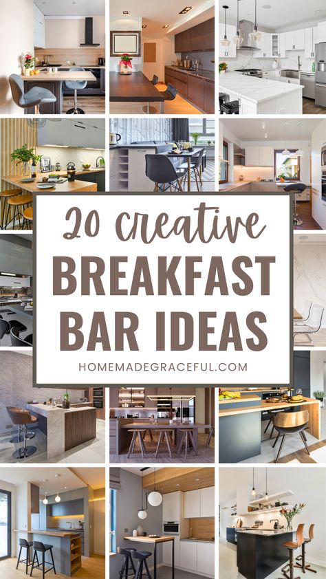 breakfast bar ideas for kitchen Kitchen Breakfast Bar Ideas, Diy Breakfast Bar, Breakfast Bar Ideas, Modern Kitchen Bar, Kitchen Breakfast Bar, Trendy Kitchen Colors, Kitchen Bar Design, Diy Breakfast, Quartz Backsplash