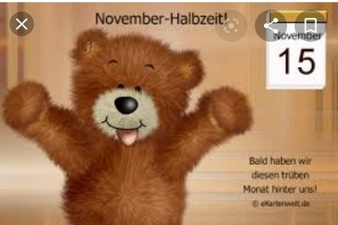 Hallo November, Teddy Bear, Gif, Animals, Pins, Quick Saves