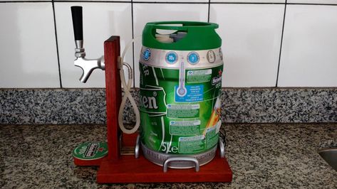 Tap a Draught Keg Inside Your Fridge : 7 Steps - Instructables Diy Beer Tap, Beer Cart, Beer Tap, Home Brewing Beer, Draft Beer, Pressure Canning, Beer Taps, Brass Faucet, Pull Apart