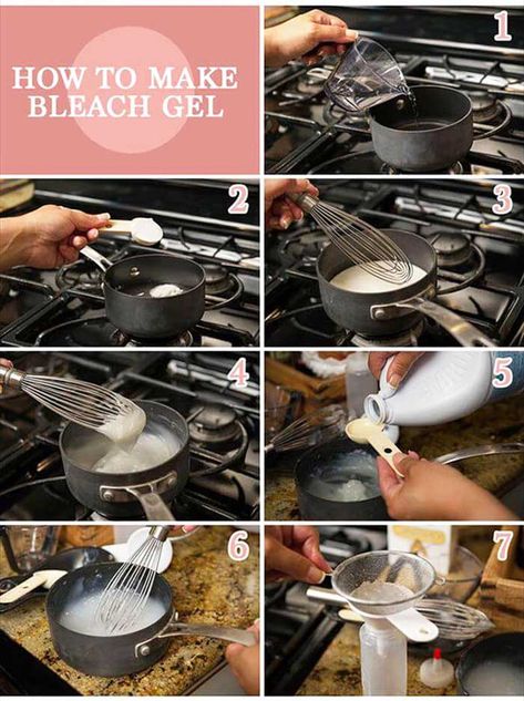 Bleach gel/paste recipe Bleach Gel Diy, Homemade Bleach, Paste Recipe, Diy Fashion Hacks, Gel Art, Bleach Art, Elephant Plush, Diy Cleaners, Bleach Dye