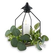 Lantern Candle Centerpieces, Eucalyptus Candle, Lantern Gift, Lantern Centerpieces, Leaves Candle, Lantern Candle Decor, Led Pillar Candle, Candle Ring, Candle Wreaths