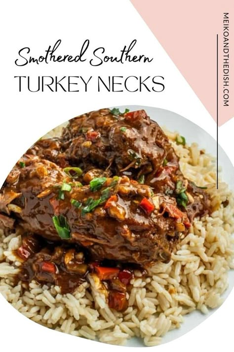 Smothered Turkey Necks, Turkey Necks Recipe, Soul Food Recipe, Turkey Neck Recipe, Smothered Turkey, Turkey Chops, Southern Turkey, Southern Comfort Food, Turkey Neck