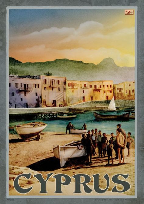 The Drawings | Tales of Cyprus Kyrenia Cyprus, Travel Globe, Retro Travel Poster, Paphos, Vintage Travel Poster, Mug Art, Modern Poster, Vintage Travel Posters, International Travel