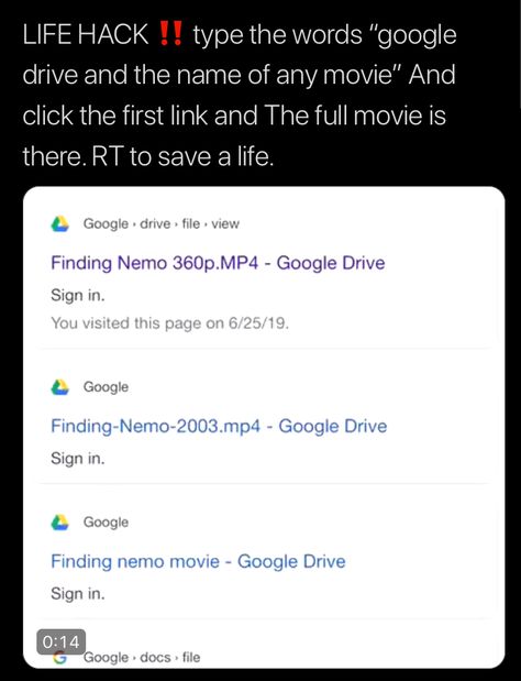 free movies! Google Drive Movie Hack, Studie Hacks, 1000 Lifehacks, Mental Growth, Movie Hacks, App Ideas, College Life Hacks, 1000 Life Hacks, Survival Life Hacks