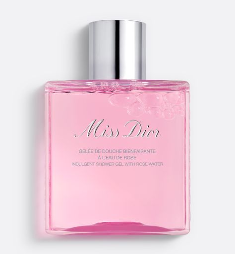 Miss Dior Shower Gel, Pink Cosmetics, Le Gel, Shower Oil, Skin Hydration, Body Milk, Gentle Cleanser, Miss Dior, Floral Notes