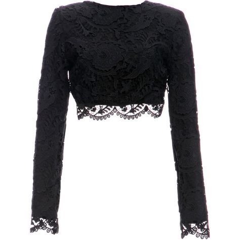 Stone Cold Fox Punk Lace Crop ($221) ❤ liked on Polyvore featuring tops, crop top, shirts, black, long sleeved, long sleeve tops, long sleeve crop top, stone_cold_fox, crop shirts and lacy shirts Punk Tops, Black Lace Shirt, Lace Long Sleeve Shirt, Shirts Crop, Lacy Tops, Cute Skirt Outfits, Stone Cold Fox, Trendy Blouses, Trendy Blouse Designs