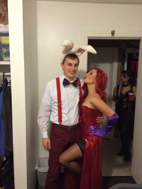 Rodger And Jessica Rabbit Costume, Jessica Rabbit Couple Costume, Jessica And Roger Rabbit Costume, Roger Rabbit Couple Costume, Jessica Roger Rabbit, Roger Rabbit And Jessica Costume, Roger Rabitt And Jessica Costume, Roger Rabbit Cosplay, Roger Rabbit And Jessica