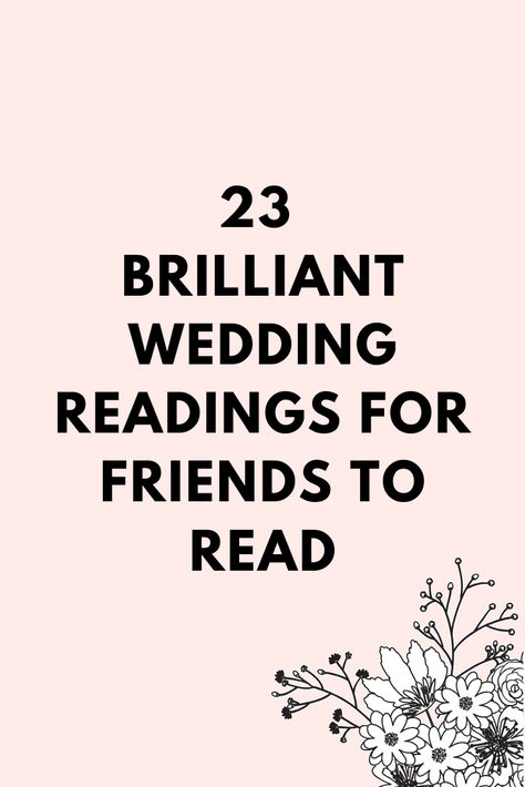 These funny wedding readings are perfect for friends to read during the wedding ceremony. #funnyweddingreadings #funnyweddingpoems #funnymarriagequotes Funny Wedding Readings Humor, Readings For Wedding Ceremony Funny, Non Biblical Wedding Readings, Wedding Speech Ideas Friends, Quotes For Wedding Ceremony, Fun Wedding Readings, Poems For Wedding Ceremony Reading, Love Quotes For Wedding Ceremony, Poem For A Wedding