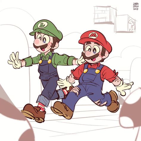 Mario E Luigi, Hey Brother, Super Mario Nintendo, Mario Fan Art, Super Mario And Luigi, Nintendo Sega, I M Sick, Mario Nintendo, Paper Mario