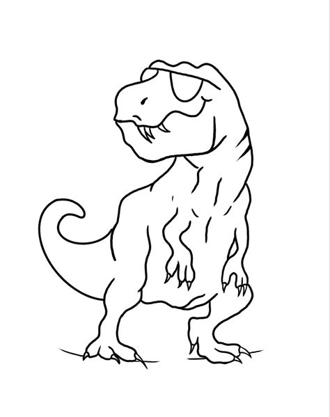 T Rex Stencil, Cartoon Snake Tattoo, Dinosaur Flash Tattoo, Fine Line Dinosaur Tattoo, T Rex Tattoo Cute, T Rex Drawing, Sunglasses Tattoo, T Rex Tattoo, Toy Labels