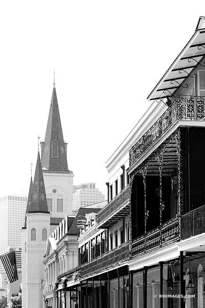 New Orleans Black And White, French Quarter New Orleans, Street Pictures, Photography Essentials, White Photo Frames, Black And White City, Butlers Pantry, Corporate Art, New Orleans Travel