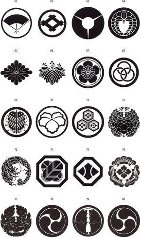 Crest List Family Symbols, Japanese Crest, Japanese Ornament, Japanese Family Crest, Japan Logo, Japanese Logo, Samurai Art, Japanese Patterns, Aikido