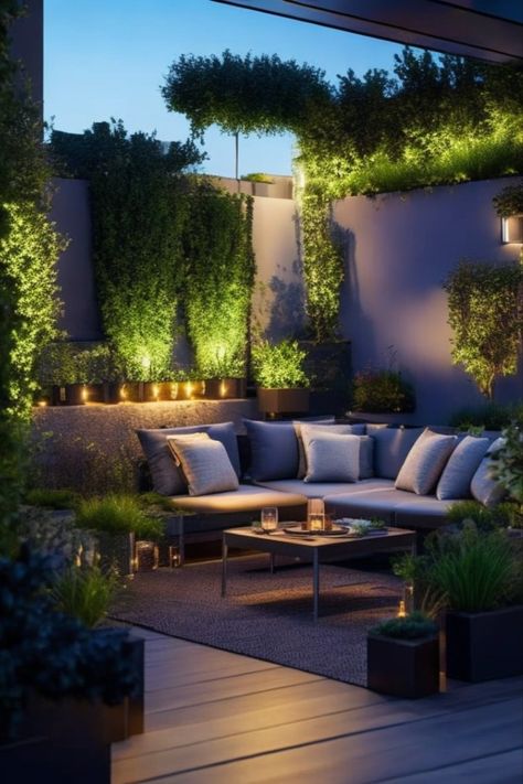 Terrace garden Rooftop Ideas, Small City Garden, Terrace Decor, Rooftop Terrace Design, Backyard Designs, Landscape Architecture Design, Relaxing Moments, Kaohsiung, Terrace Design