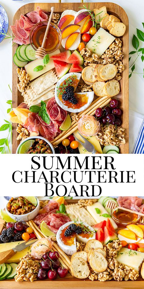 Summer Charcuterie Board, Summer Charcuterie, Charcuterie Party, Party Crowd, Grazing Board, Fingerfood Party, Decorações Com Comidas, Charcuterie Inspiration, Charcuterie Platter