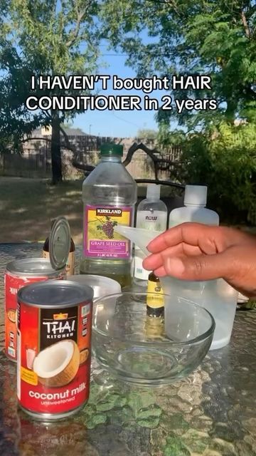 Mother Nature Heals on Instagram: "Double tap If you find this helpful ❤️ @gonaturalwithkeila shows how to make natural conditioner at home ☝️🙏 Make sure you follow @naturethecure to learn how nature can help you heal yourself ❤ - Turn on post notifications📢 - Follow our new page @getrelieffast for pain relief tips 🙏 - - Please DM for credit or removal The copyright to this video doesn’t belong to @naturethecure , it is edited and shared for the purpose of awareness, the page doesn’t make money out of these contents and if the content OWNER (visual/audio) of this post has any issue, we request you to directly message to this page, thus we sort out the outcome. Regards, #losangeles #losangeles_city #downtownla #downtownlosangeles #homemade" Herbal Hair Conditioner, Diy Hair Conditioner, Coconut Milk For Hair, Hair Growth Methods, Herbs For Hair Growth, Herbs For Hair, Healthy Natural Hair Growth, Natural Hair Growth Tips, Natural Hair Treatments