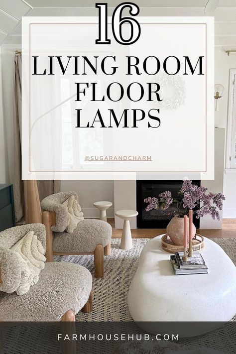 Living Room Floor Lamps Floor Lamp Near Fireplace, Floor Lamps Living Room Ideas Farmhouse, Tree Lamp Living Room, Modern Farmhouse Floor Lamps, Stylish Lamps For Living Room, Entryway Lamp Ideas, Moody Floor Lamp, Stand Up Lamps Living Room, Cottage Core Floor Lamp