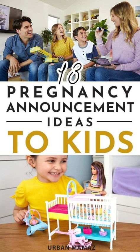 One of the bonuses of being pregnant is announcing it to your loved ones, and an added bonus is announcing your pregnancy to your children if you already have other children. Kids run on zero filter, you can never know what their reaction will be when you announce your pregnancy, that is part of the fun. Looking for Fun and Creative Baby Announcement Ideas to Kids. Check out this list> #pregnancyannouncemenideas #pregnancyannouncemenideastokids #pregnancyannouncemen #babyannouncement Baby Announcement To Siblings Kids, Sibling Announcement Ideas, Telling Niece And Nephew Your Pregnant, Baby Announcing Ideas To Siblings, Pregnancy Announcement 5th Baby, How To Tell Siblings Your Pregnant, Bookish Baby Announcement, Pregnancy Announcement To Niece, Announce Pregnancy To Kids