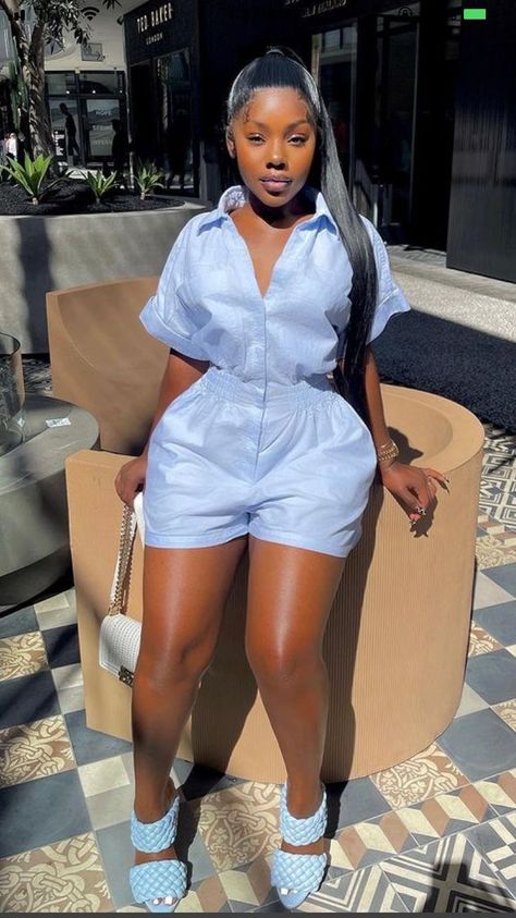 Playsuit Outfit Casual, Jumpsuit Shorts Outfit, Playsuits Outfit, 2piece Outfits, Fashion Top Outfits, Classy Dress Outfits, Classy Casual Outfits, Cute Swag Outfits, Chic Outfit